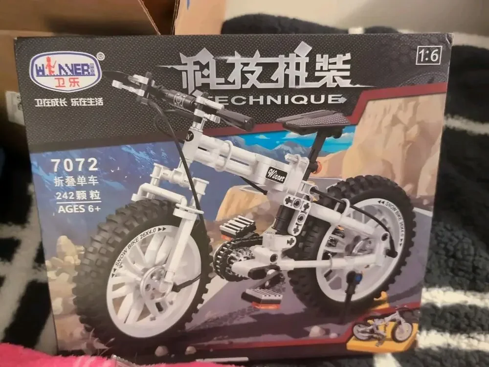 Technique Folding Mountain Bike #7072 DIY Model 242 Piece Build Set Sealed Bags